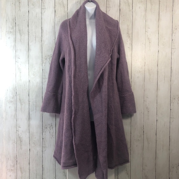 Soft Surroundings Telluride Topper Wool Blend Long Cardigan Lavender Small… - Picture 1 of 7